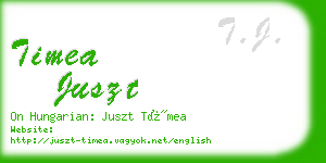 timea juszt business card